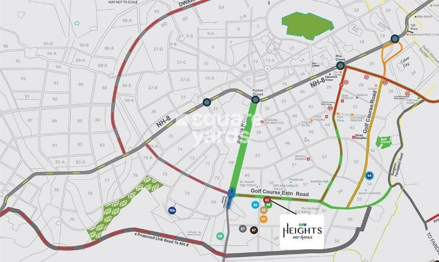 M3M Heights Location Image