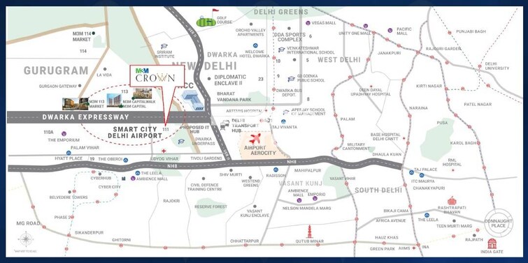 M3M Crown Location Image