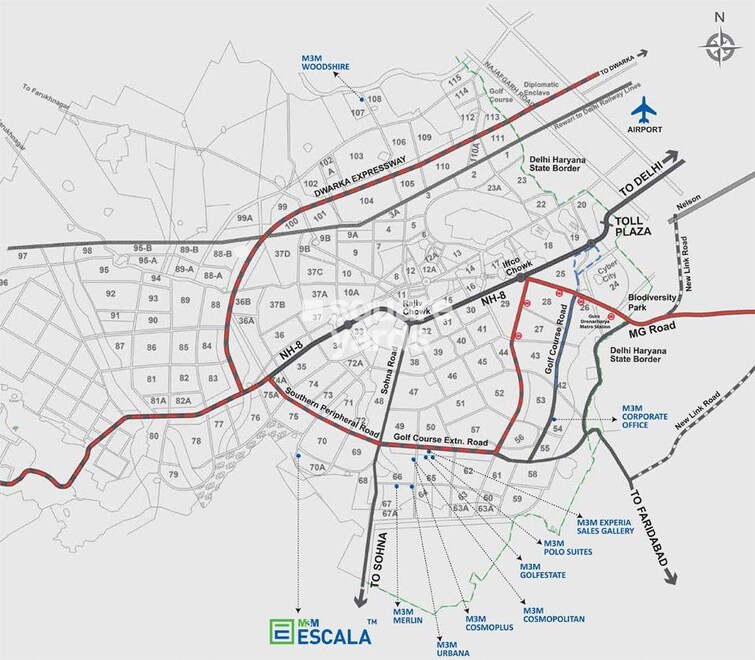 M3M Escala Location Image