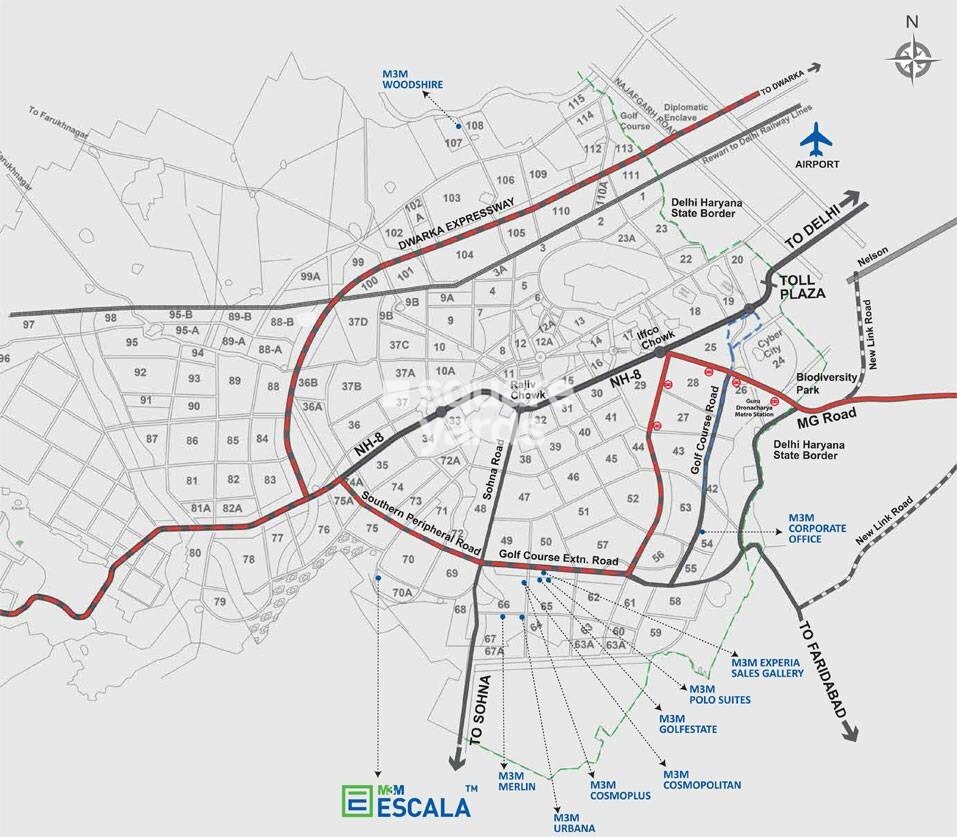 M3M Escala Location Image