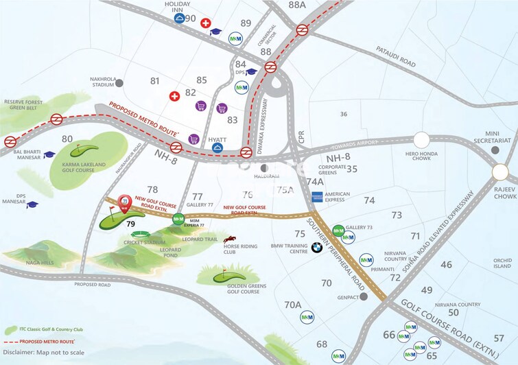 M3M Golf Hills Location Image