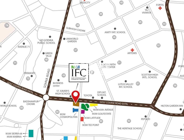 M3M IFC Location Image