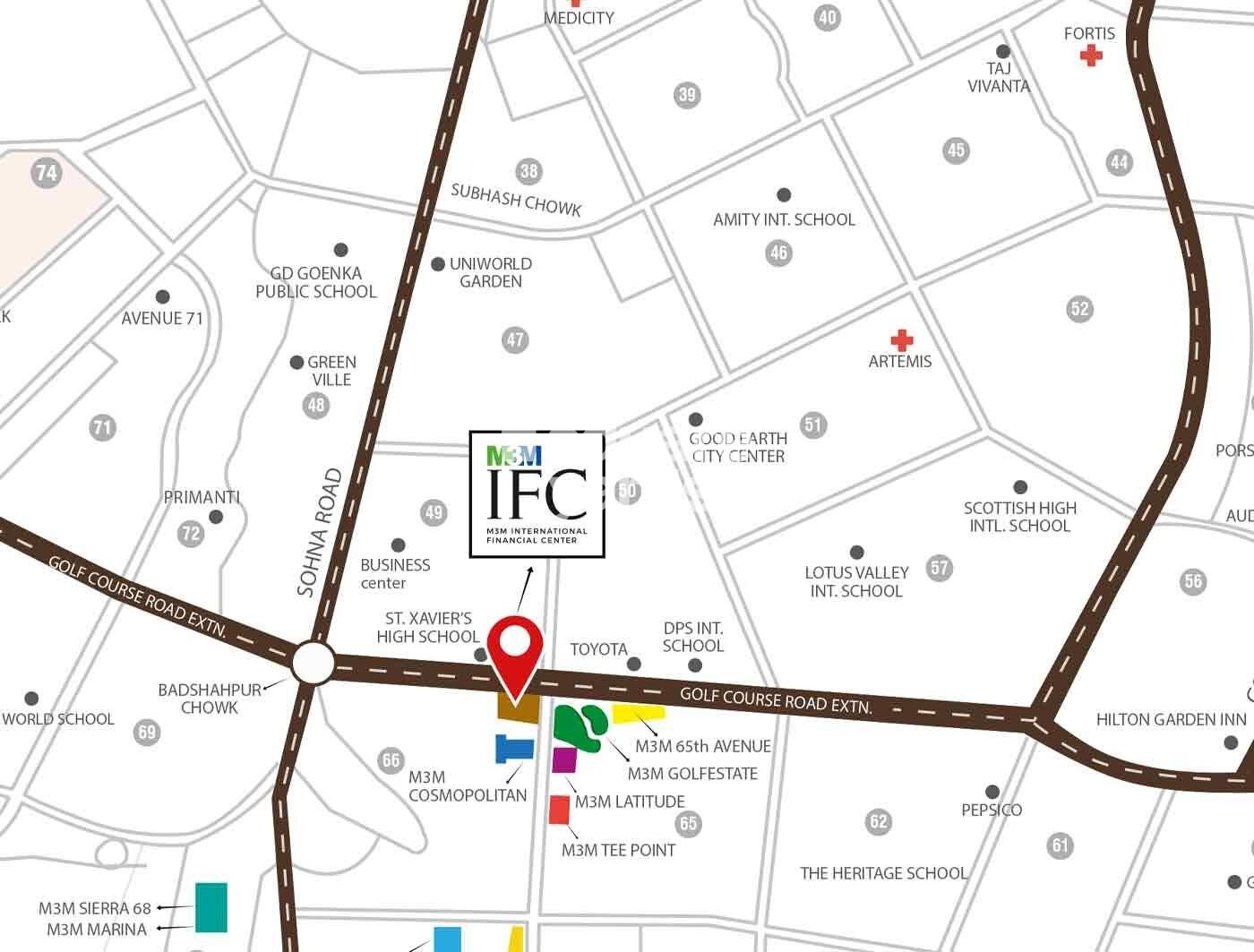 M3M IFC Location Image