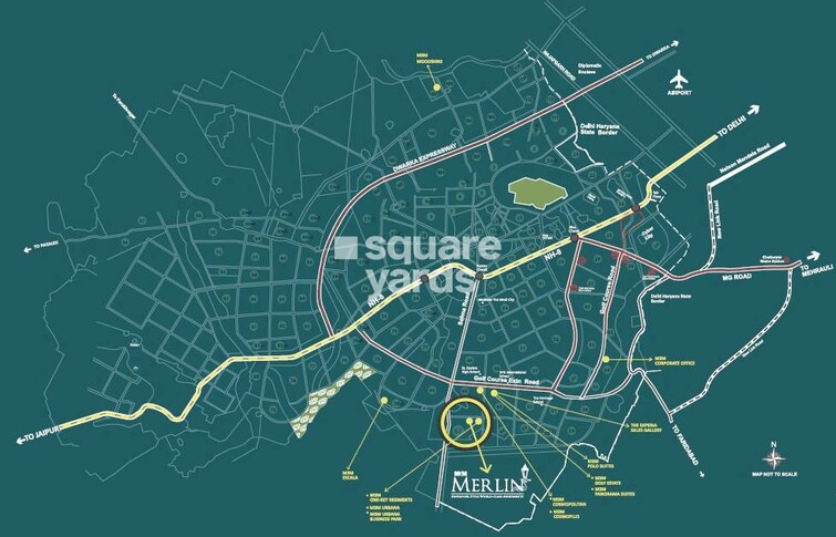 M3M Merlin Location Image