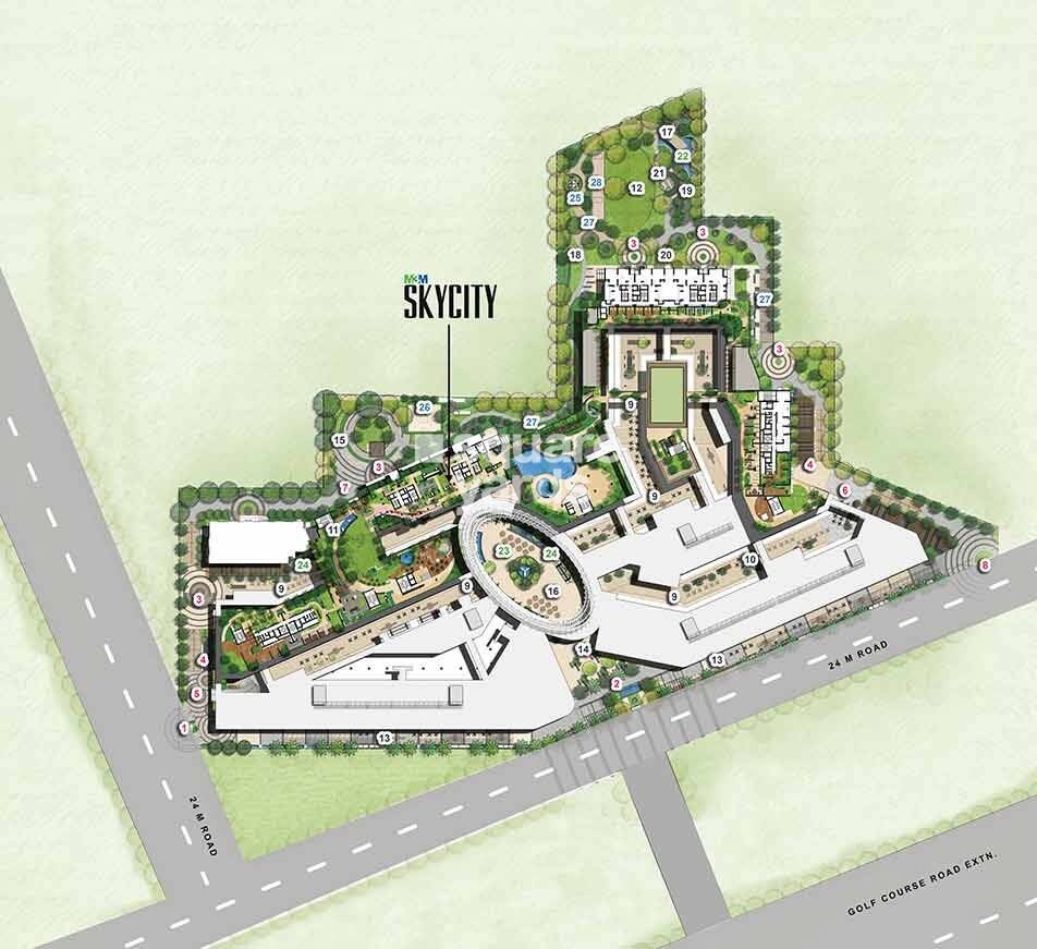 M3M Sky City Master Plan Image