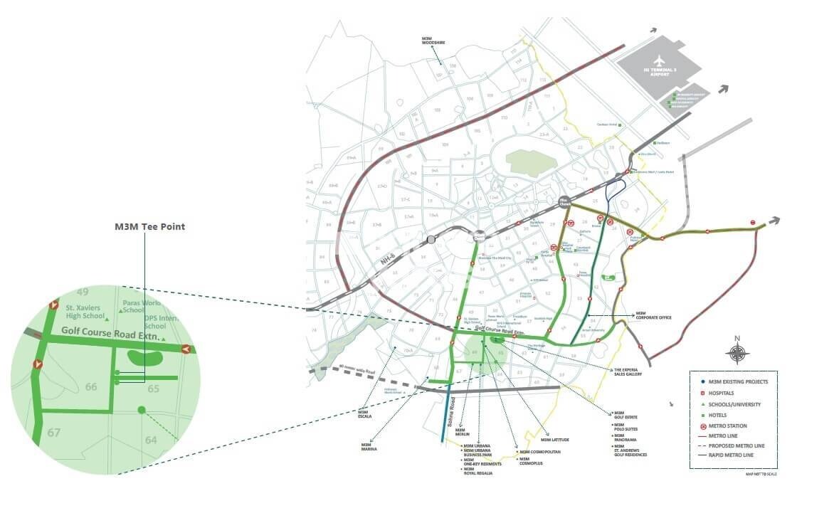 M3M Tee Point Location Image