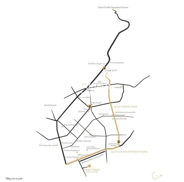 M3M Trump Tower Location Image