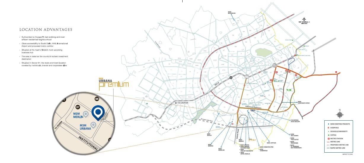 m3m urbana premium project location image1