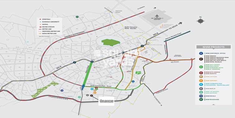 M3M Urbana Location Image