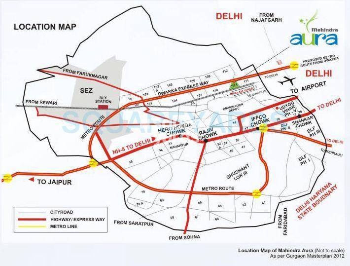 Mahindra Aura Phase IV & V Location Image