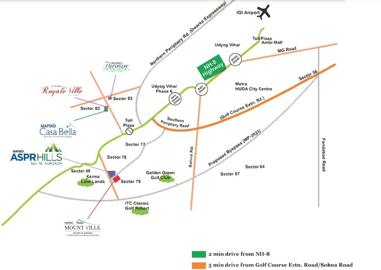 Mapsko Aspr Hills Location Image