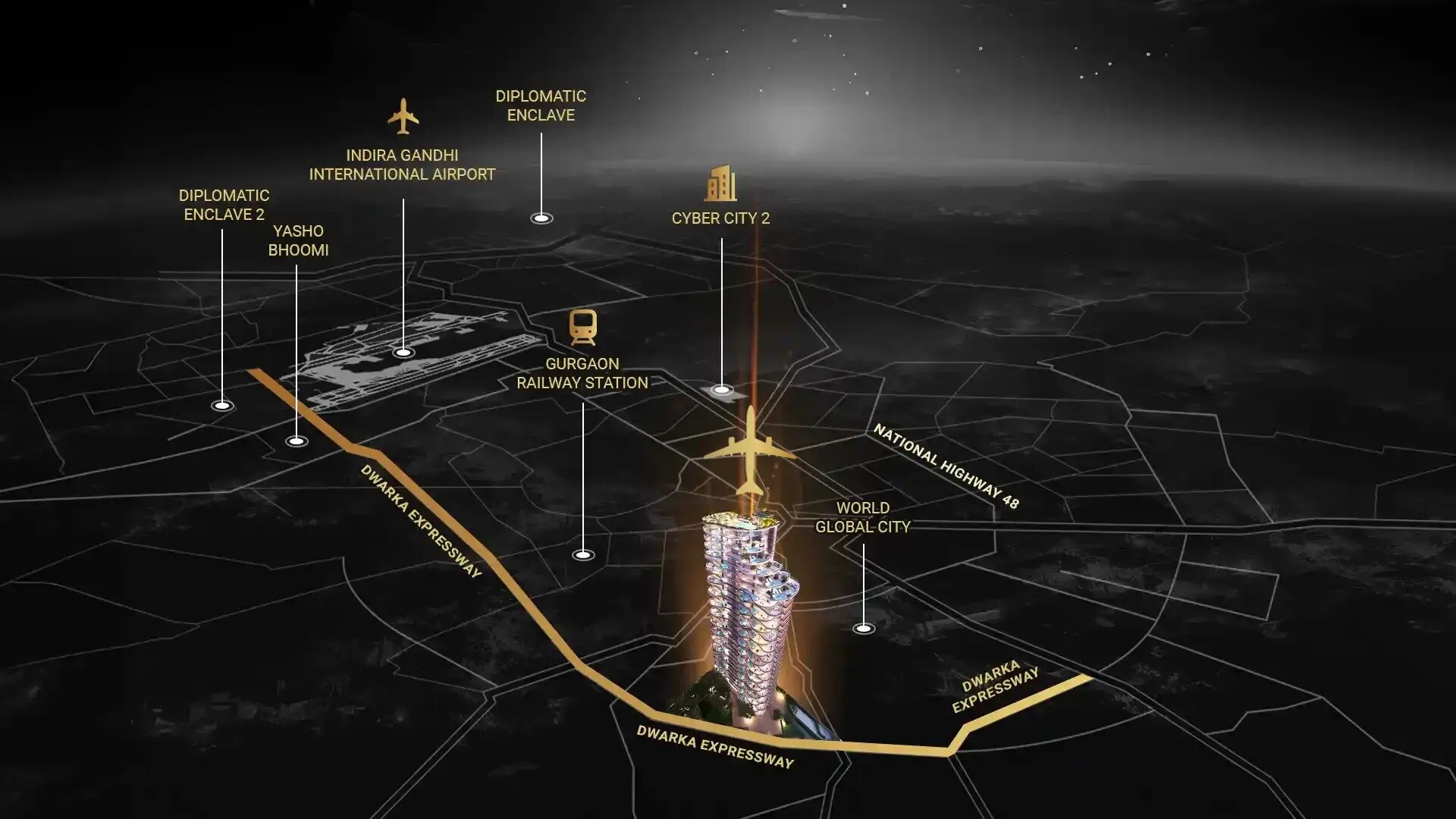 MVN Aero One Gurgaon Location Image