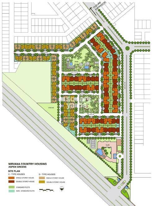 unitech-aspen-greens_a collage of photos of a building with a train on it