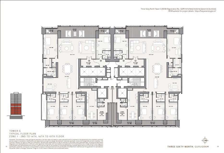 Oberoi Three Sixty North Floor Plans 6