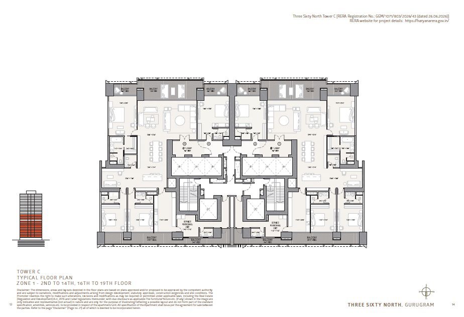 Oberoi Three Sixty North Floor Plans 3