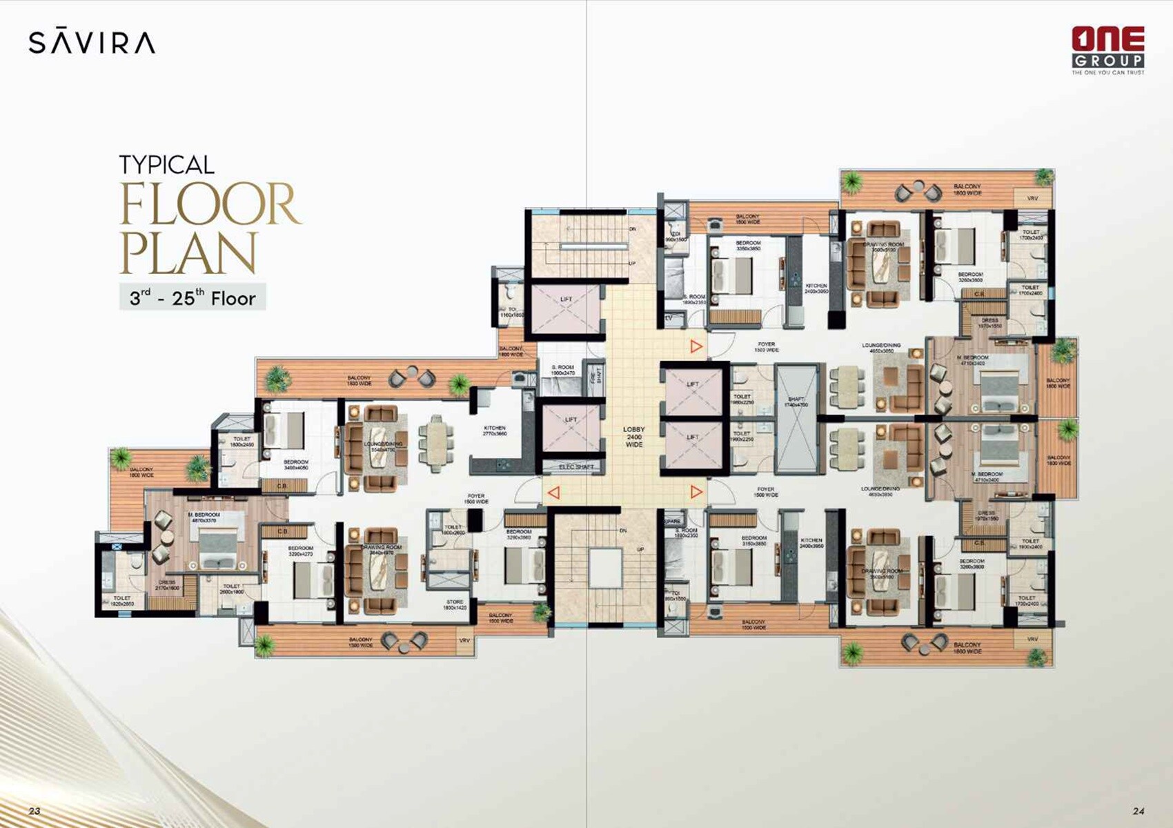 One The Saavira Floor Plans