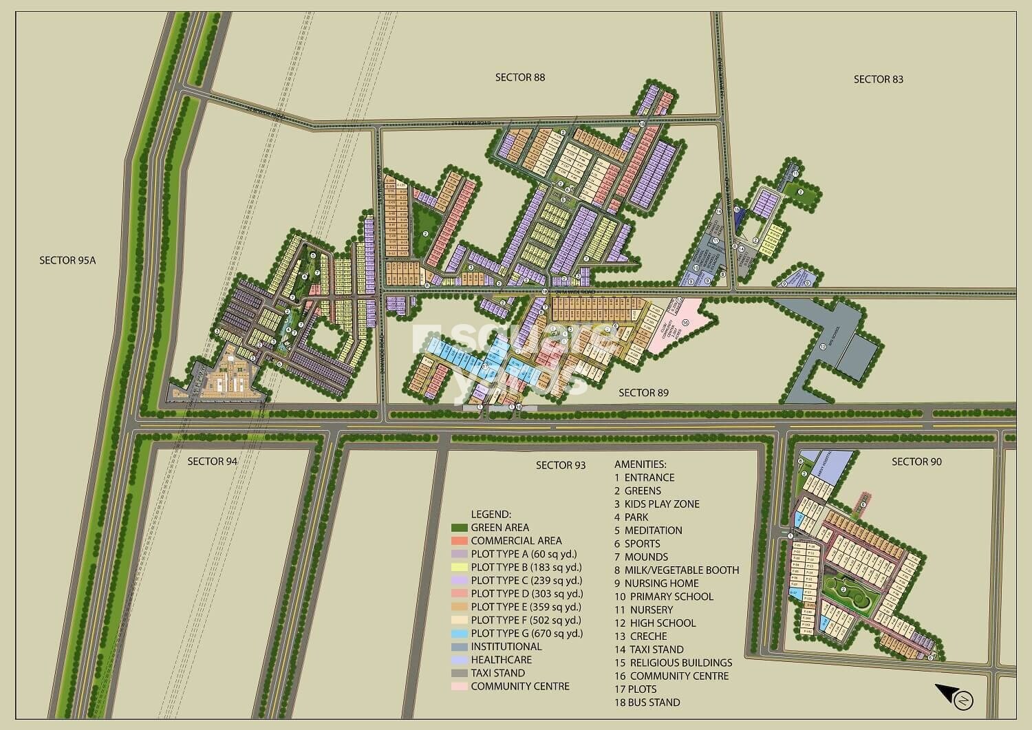 Orris Woodview Residencies Master Plan 1