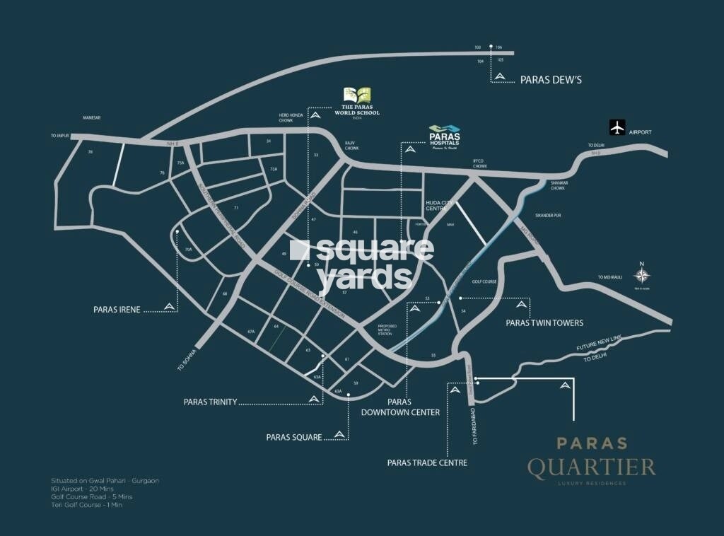Paras Quartier The Iconic Tower Location Image