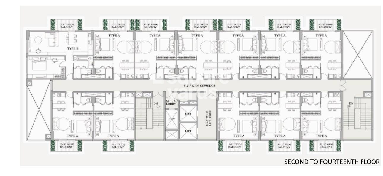 Paras Square Service Apartments Floor Plans 3