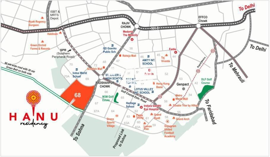 Pareena Hanu Residency Location Image