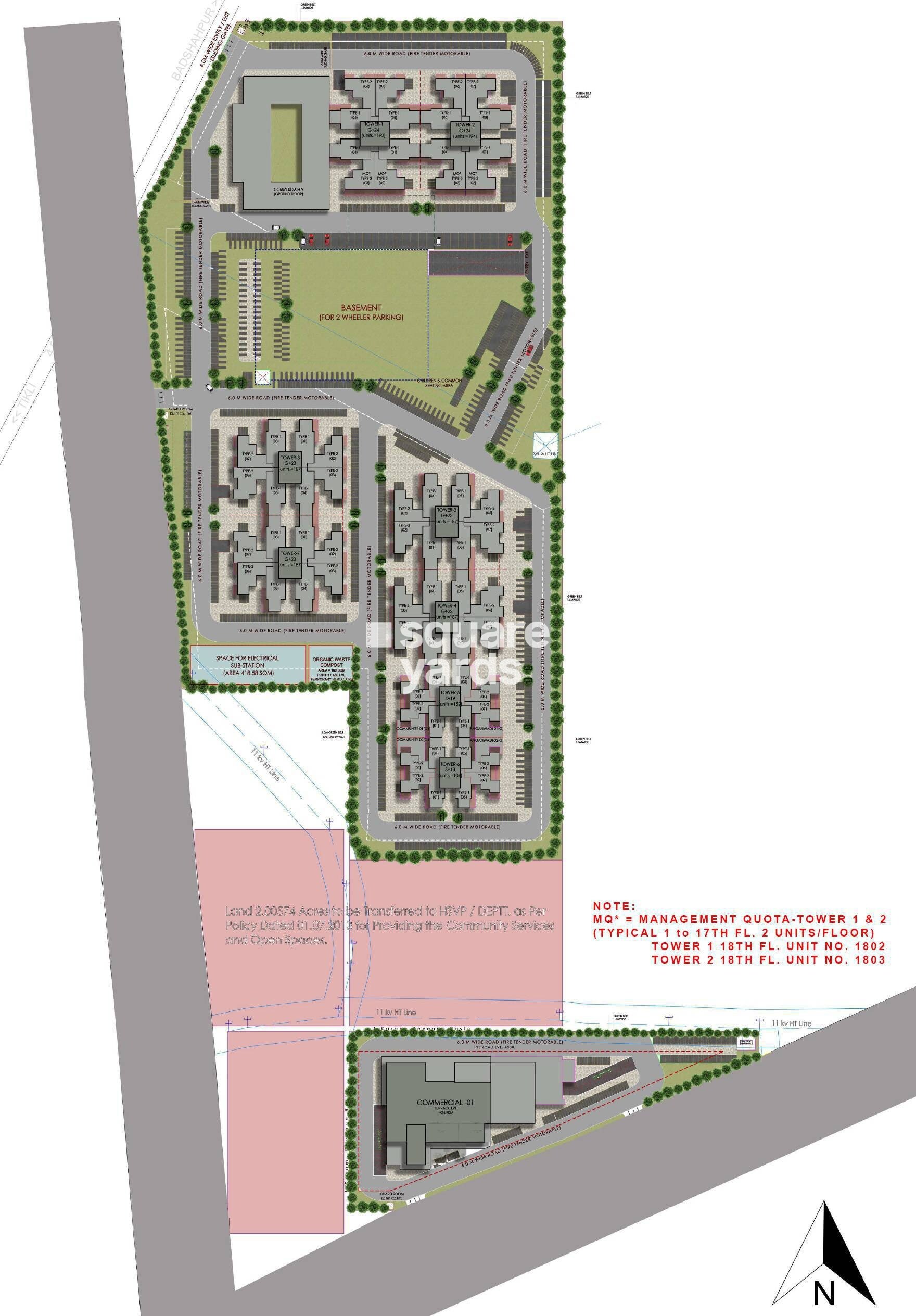 Pareena-Hanu-Residency_an aerial view of a city with a train on the tracks