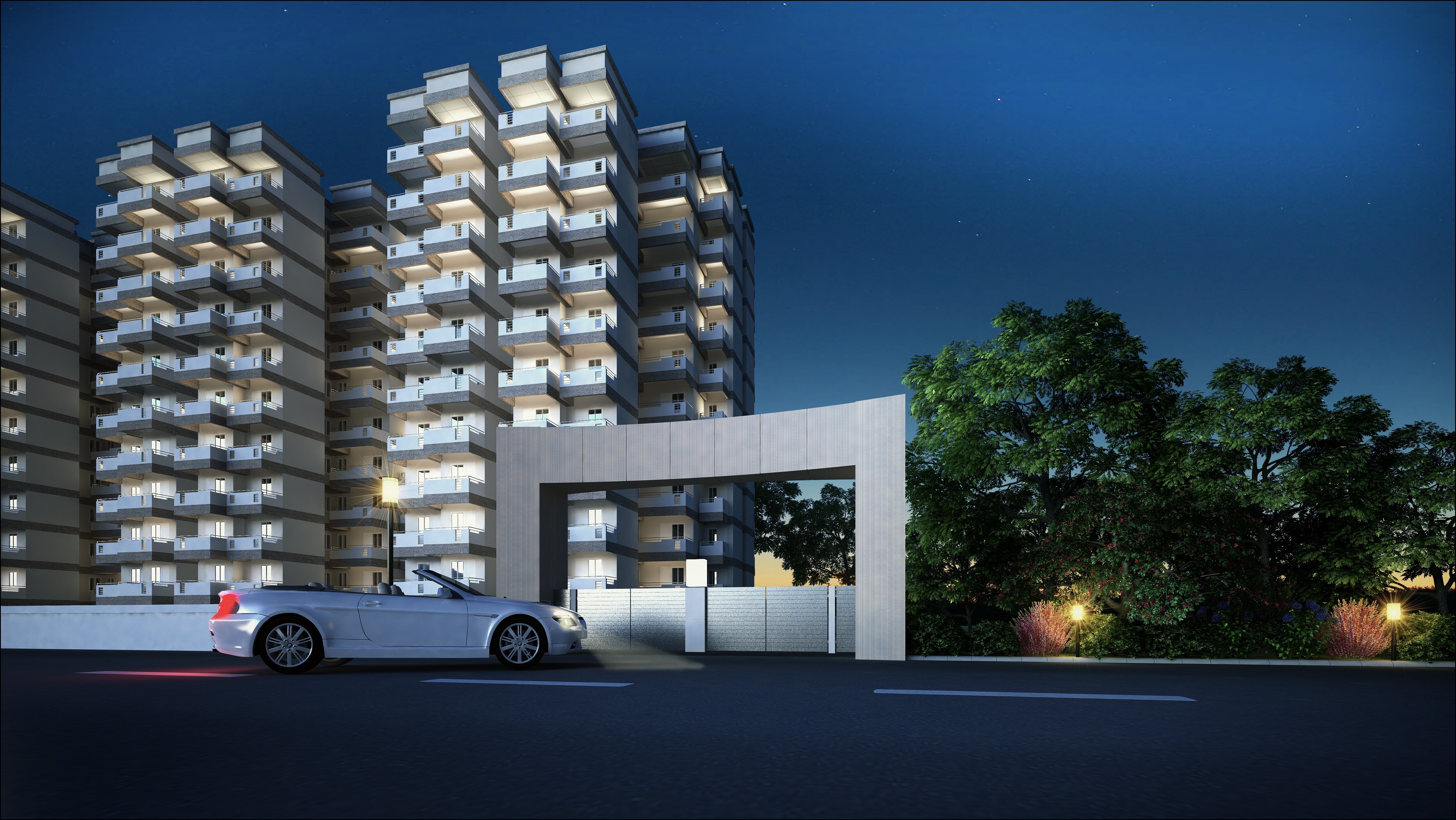 Pareena Laxmi Apartments Entrance View