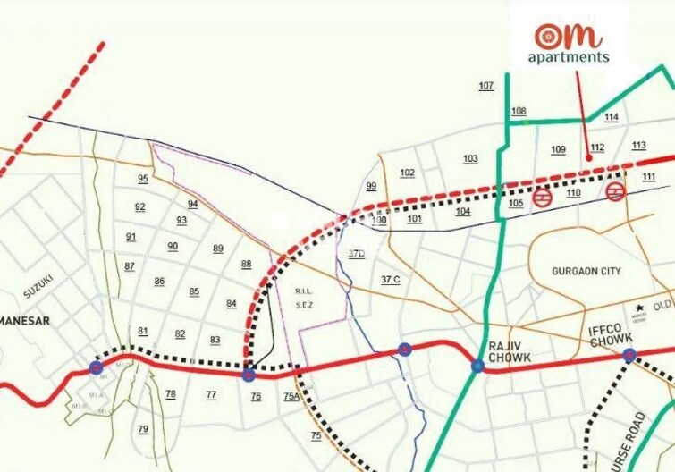 Pareena Om Apartments Location Image