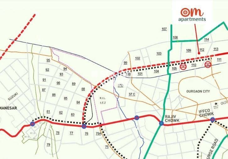 Pareena Om Apartments Location Image