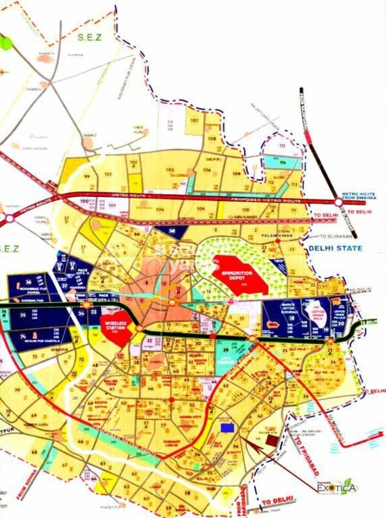 Parsvnath Exotica Location Image