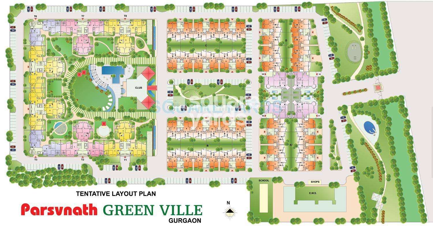 parsvnath green ville master plan image1