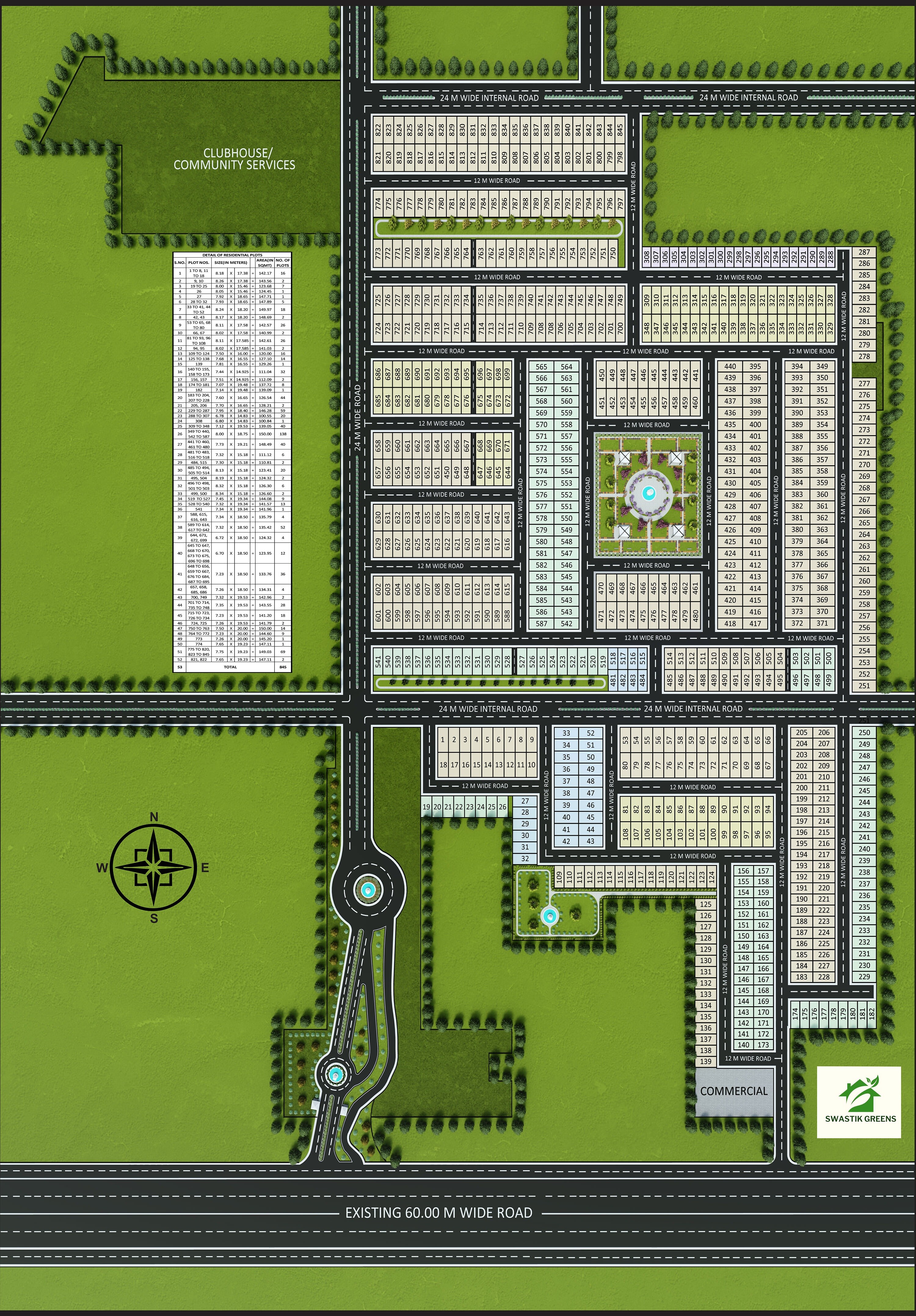 Prominent Swastik Greens Master Plan 1