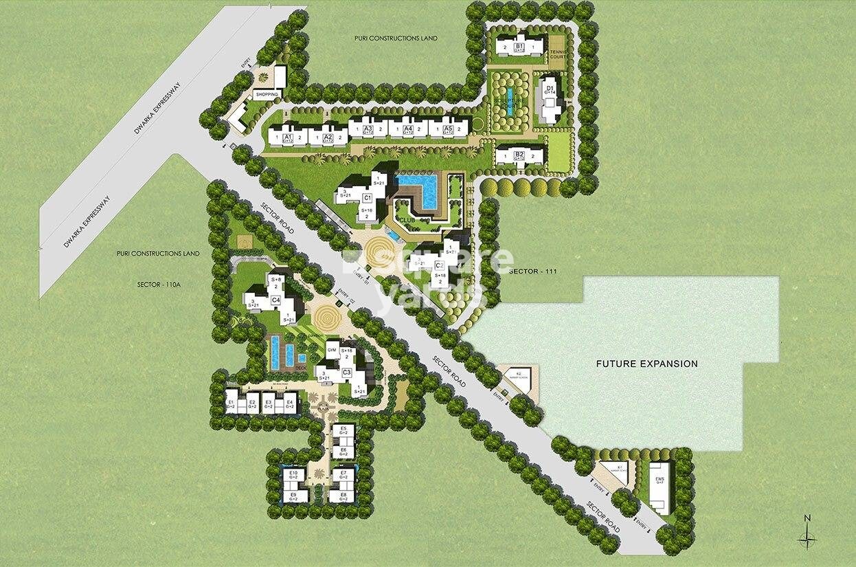 Puri Diplomatic Greens Villas Master Plan Image