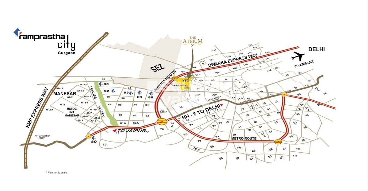 Ramprastha City The Atrium Location Image