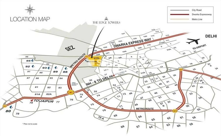 Ramprastha City The Edge Towers Location Image