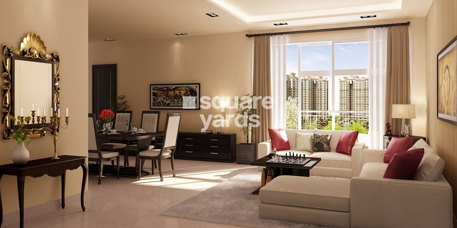 Ramprastha Skyz Apartment Interiors 2