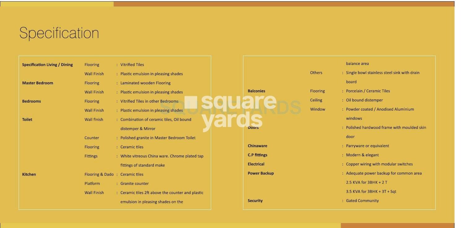 Sare Sports parc Specification