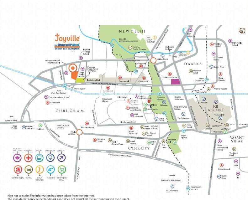 Shapoorji Pallonji Joyville Tower Crown Location Image