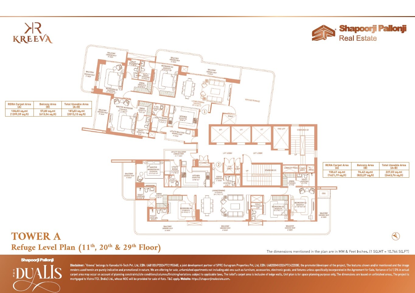 Shapoorji Pallonji The Dualis Floor Plans 2