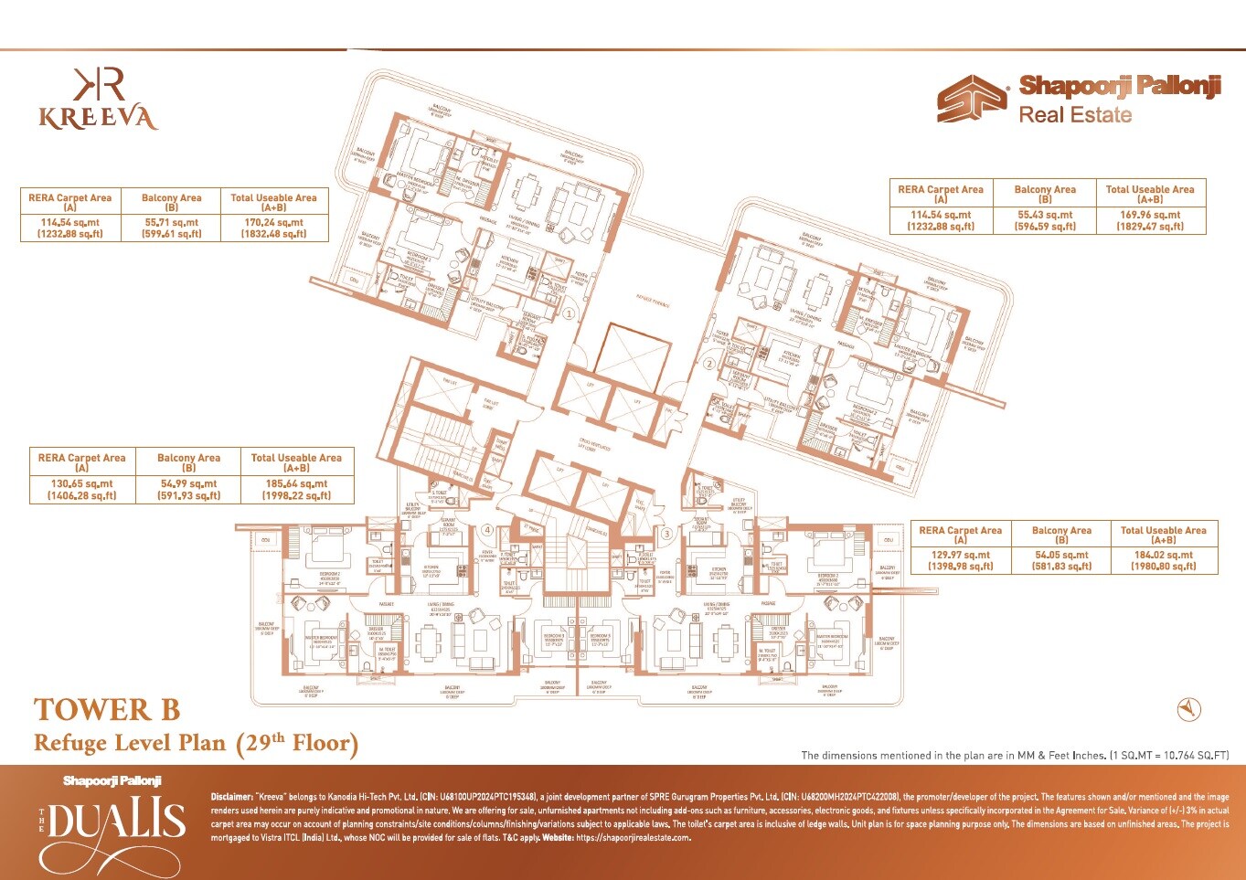 Shapoorji Pallonji The Dualis Floor Plans 4