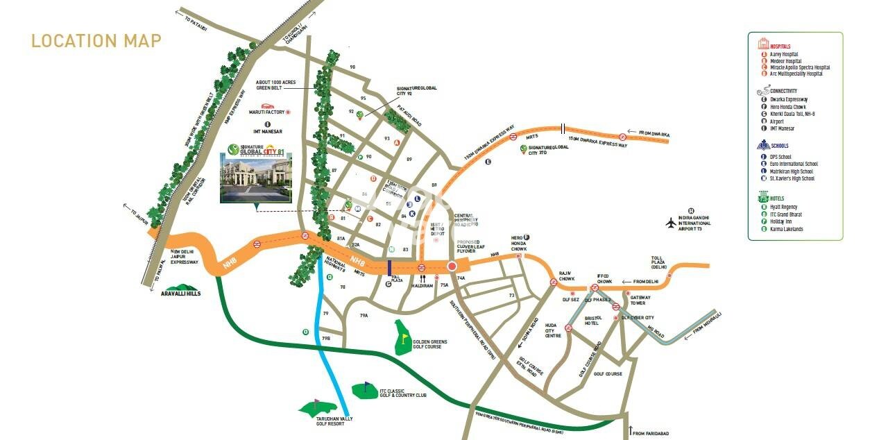 Signature Global City 81 Location Image