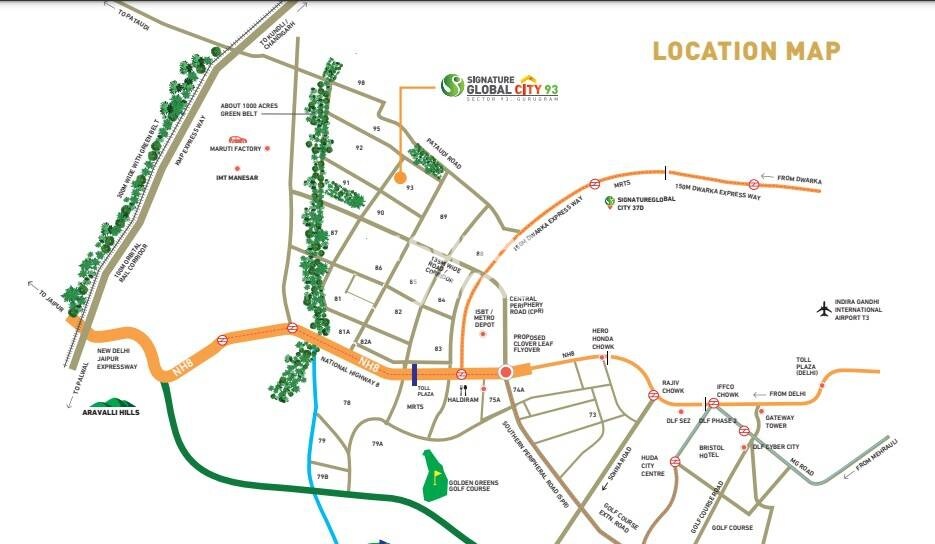 Signature Global City 93 Location Image