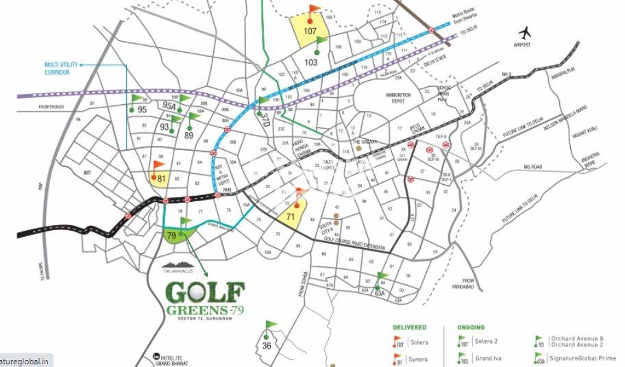 Signature Global Golf Greens Location Image