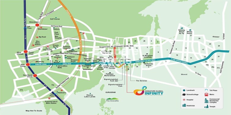 Signature Global Infinity Mall Location Image