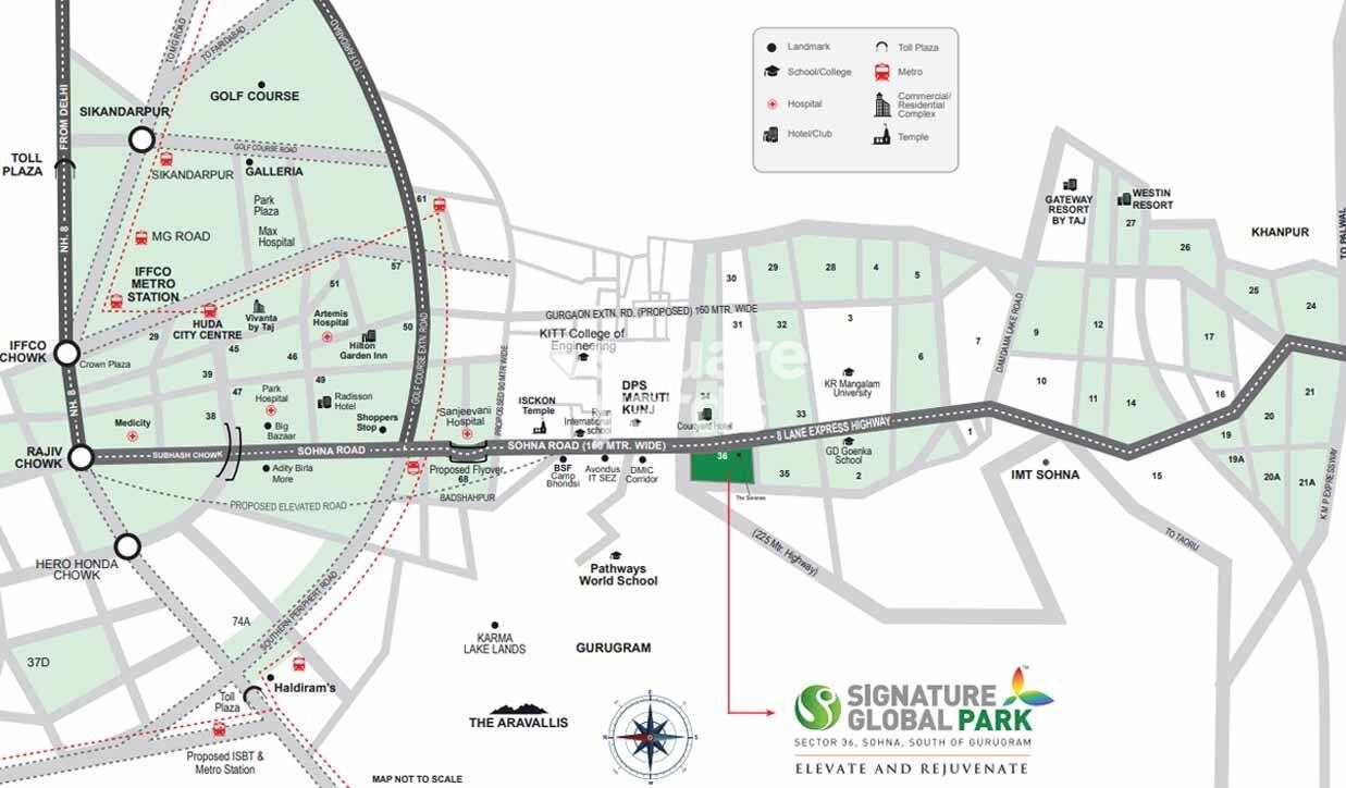 Signature Global Premium Floors Location Image