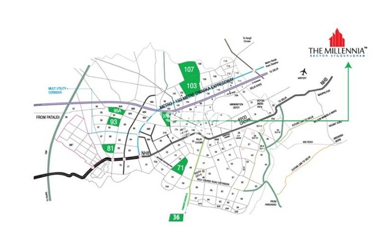 Signature Global The Millennia Location Image