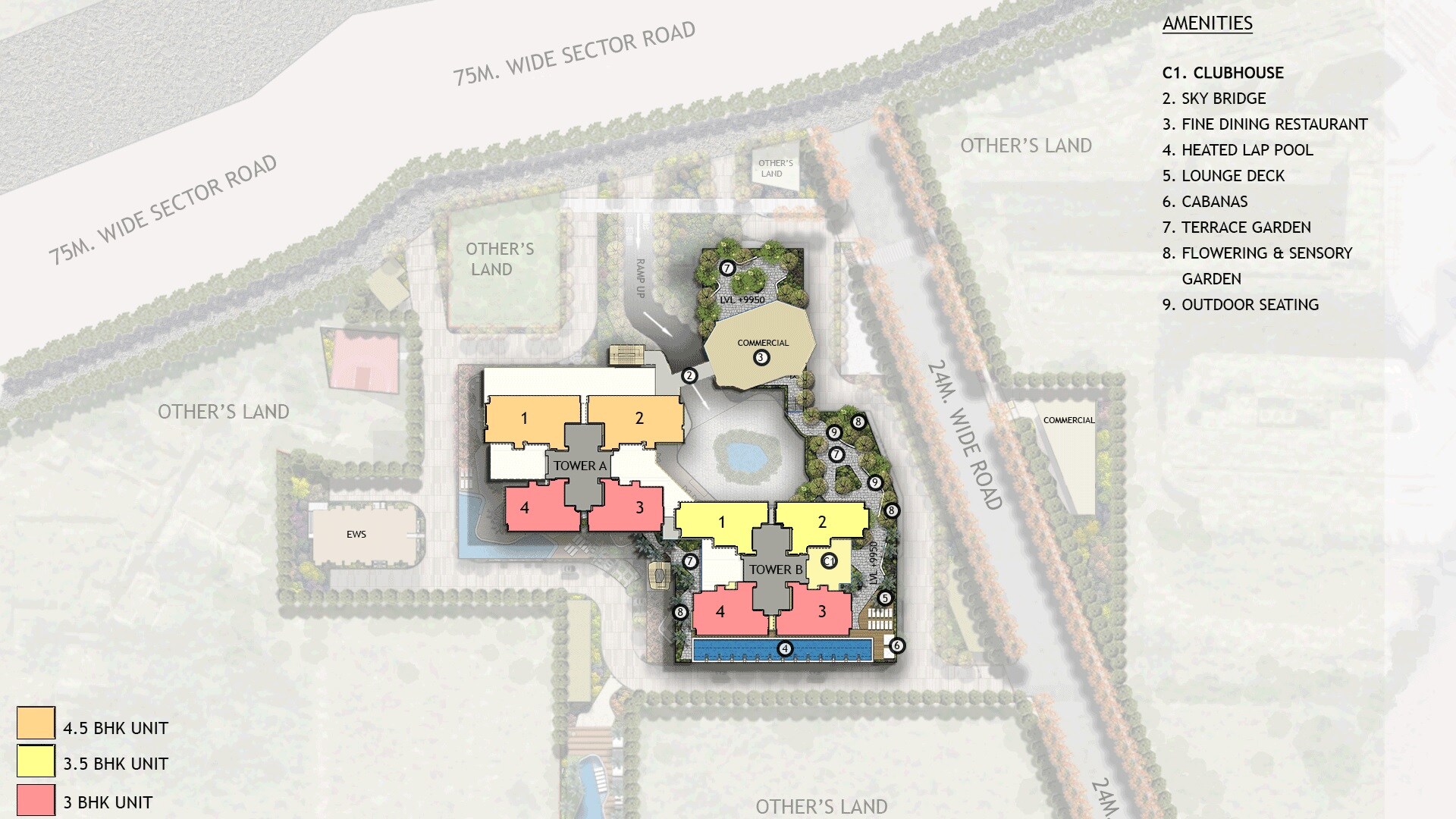 Signature Global Twin Tower DXP Master Plan Image