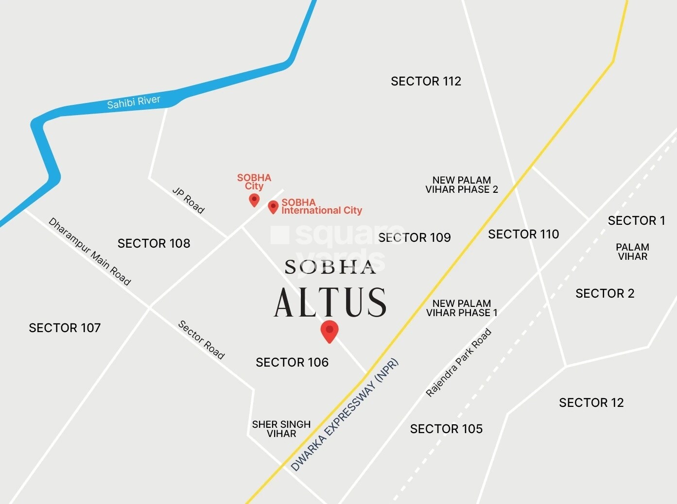 Sobha Altus Location Image