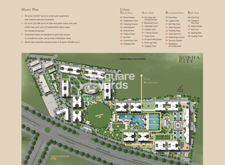 Sobha City Gurgaon Master Plan Image