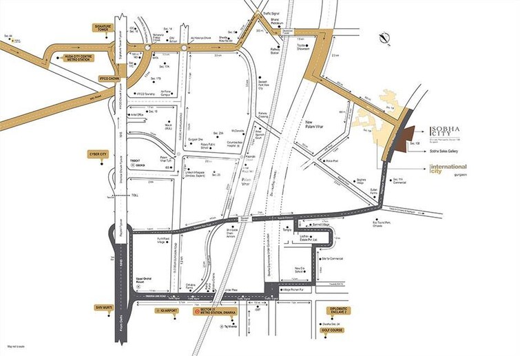 Sobha International City Presidential Villa Location Image