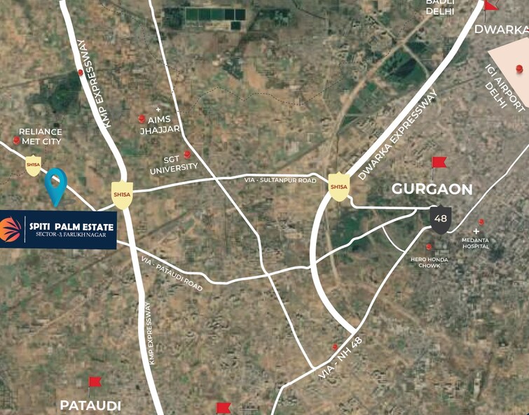 Spiti Palm Estate Location Image